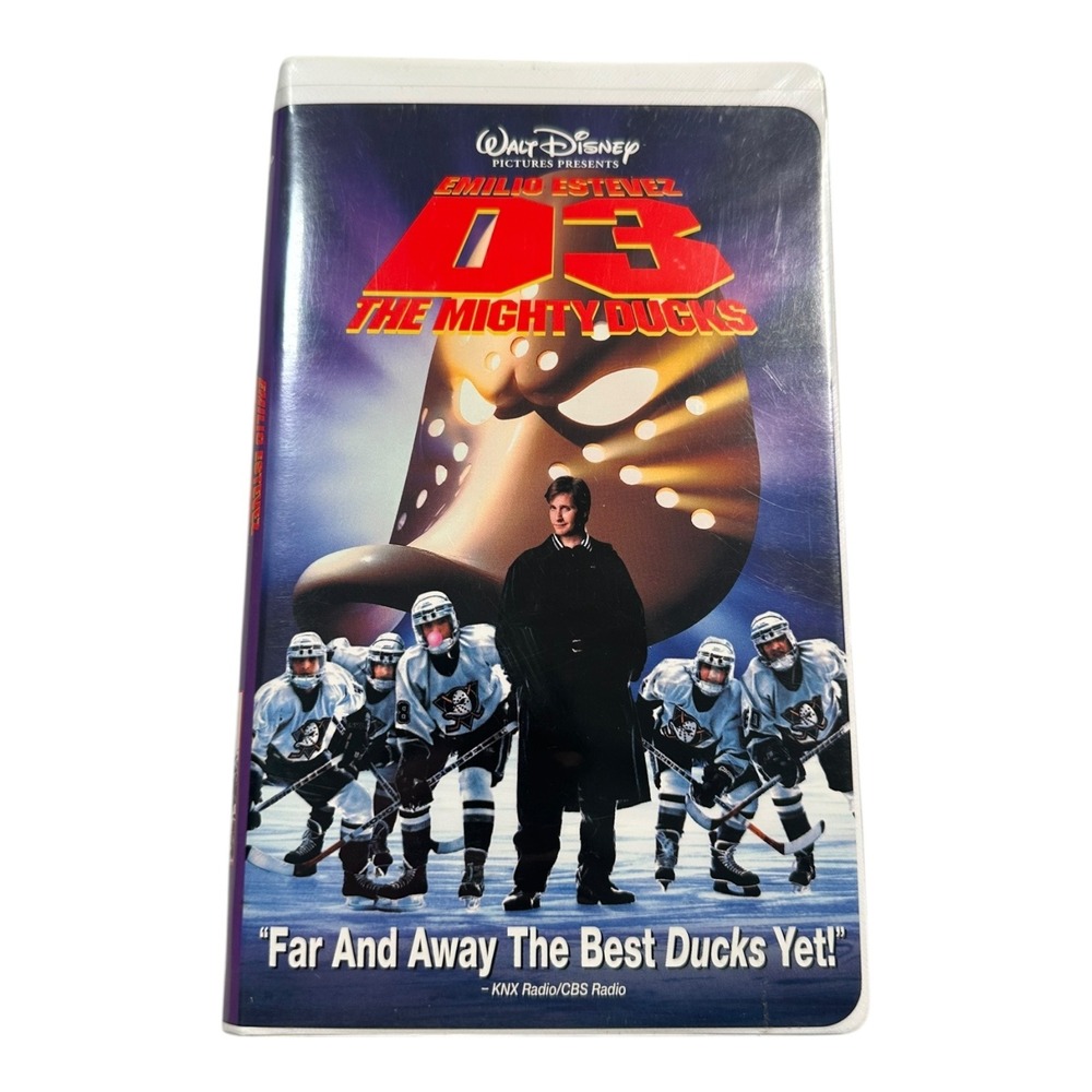D3‎ The Mighty Ducks Walt Disney Pictures VHS Movie Emilio Estevez
